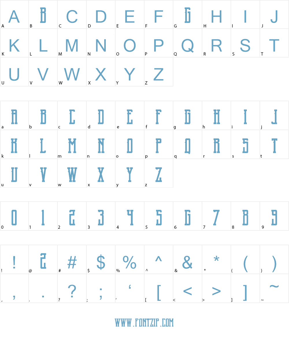 Garado Blnco Font Character